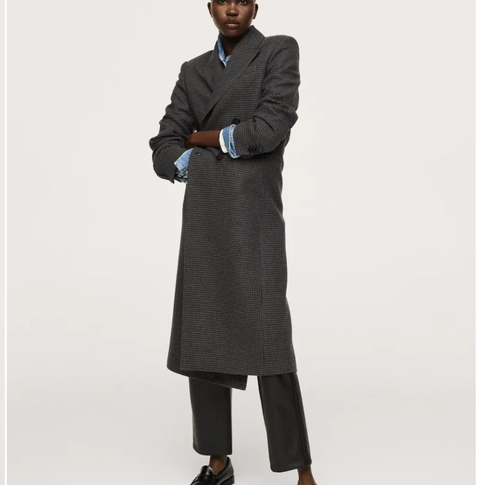Mango Black Long Coat
